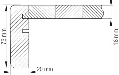 Massivholzstufe Gerade &bdquo;Classic Style&ldquo;