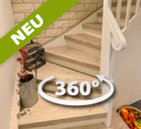 Referenzbild: renovierte Treppe mit HAFA Renovierungsstufen